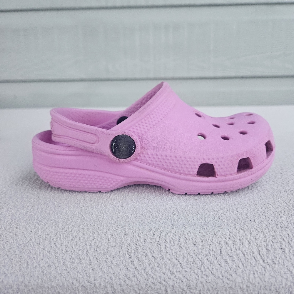 Crocs Classic Clog Girl SZ 10 Slip-On Light Pink Water Shoes - Picture 2 of 12